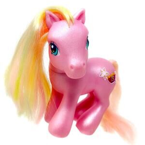 My Little Pony Tea Leaf G3 2002 MLP Vintage Pink Pretty Pony Fashion Version
